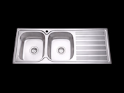 BOSS 2 BOWL RH DRAIN INSET SINK 1TH