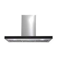EUROMAID 900mm SLIMLINE CANOPY RANGEHOOD BLK GLASS