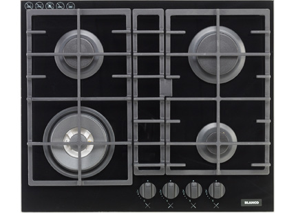 BLANCO 600mm GAS COOKTOP C/TRIV + WOK F/F BK