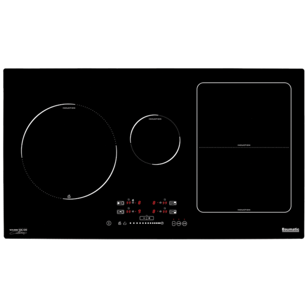 STUDIO SOLARI 900mm ELECTRIC INDUCT COOKTOP 4ZONE BLK
