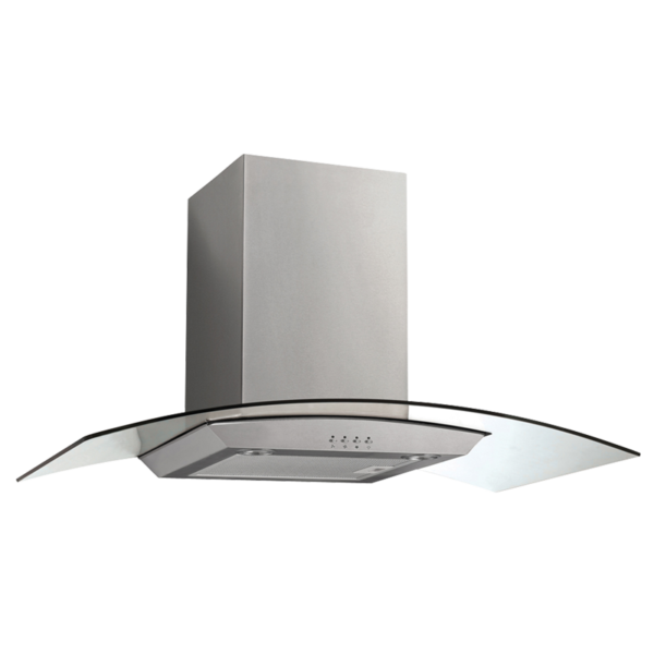 BAUMATIC 900mm CURVED GLASS CANOPY RANGEHOOD