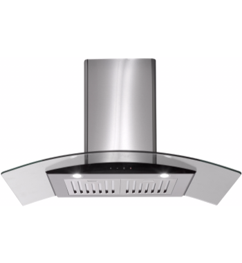 EUROMAID ARC-900mm CURVED GLASS CANOPY RANGEHOOD SS