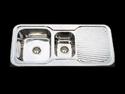 ACL 1080X480mm 1.75 Bowl LH & RH Drain inset sink 1TH