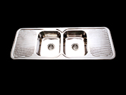 ACL 1500x500mm 2 Bowl 2 Drain inset sink 1TH