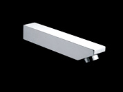 Square 160mm straight bath spout chrome