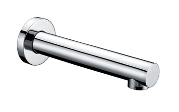 Round 240mm straight bath spout chrome