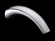 Round curved 180mm bath spout chrome