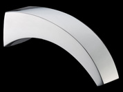 Square curved 180mm bath spout chrome