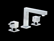 Square pin lever basin tap set chrome