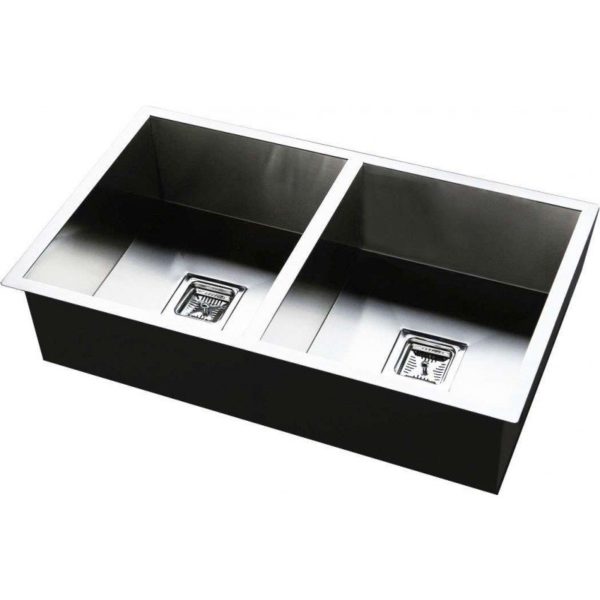 Modern National single bowl square corner sink 450x450mm