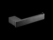 Square toilet roll holder black