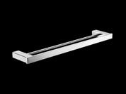 Square double towel rail 610mm s/steel
