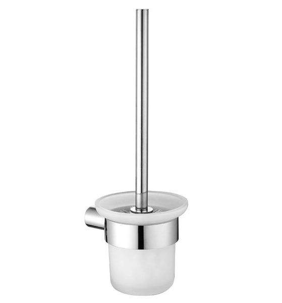 Round toilet brush holder