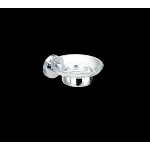 Round soap glass dish