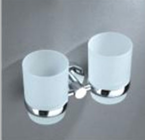 Round double toothbrush holder
