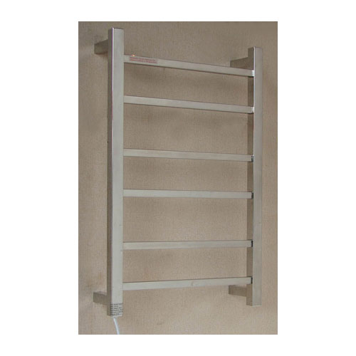 450x700mm square 6 bar heated towel rail