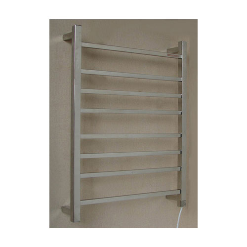 600x800mm Square 8 bar heated towel rail