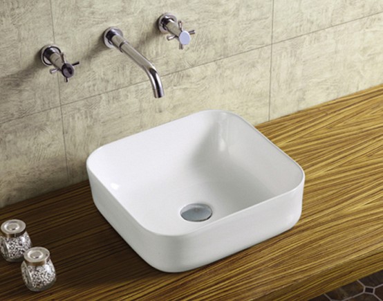 Square 390x390mm counter top basin NTH