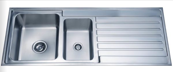 1&1/4 bowl single drainer sinl s/steel 1TH