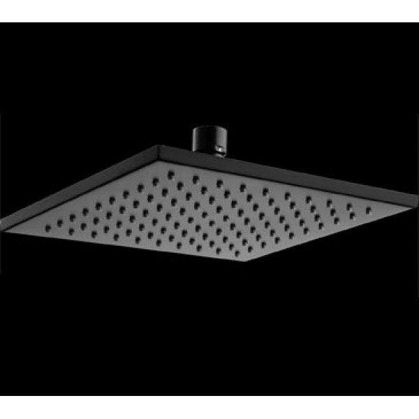 Square 200mm shower head black