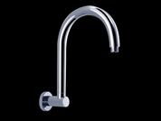Round 200mm Gooseneck shower wall arm chrome