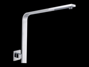 Square 300mm Gooseneck shower wall arm chrome