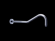 Round 400mm Gooseneck wall arm chrome