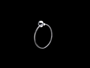 Rabanna round towel ring chrome
