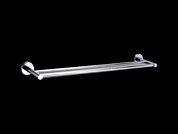 Rabanna round 600mm double towel rail chrome
