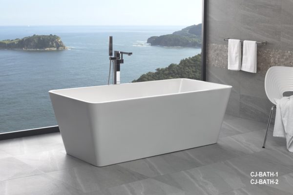 Ceejay 1700mm square freestanding bath white