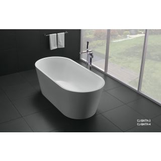 Ceejay 1500mm oval freestanding bath white