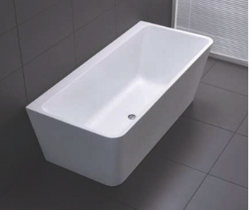 Ceejay 1500mm square back to wall freestanding bath white