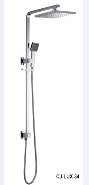 Ceejay luxury square multifunction 2 in 1 shower rail
