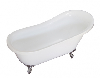 White slipper 1550mm freestanding claw foot bath