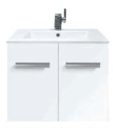 Linea 600 wall hung vanity white