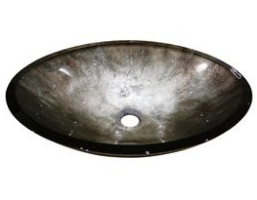 Blaze oval glass counter top basin