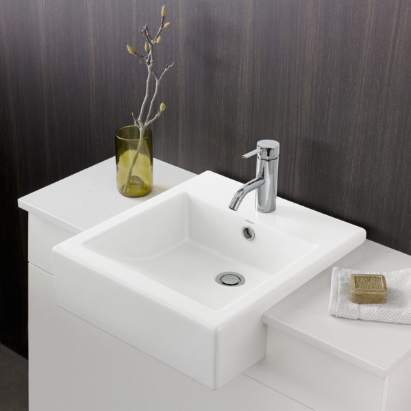 Caroma Liano 420mm semi recess basin 1th