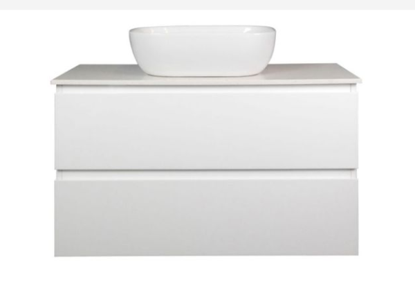 Havana 750mm wall hung vanity solid surface bench top