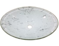 Cirrus oval glass counter top basin