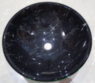 Onyx round glass counter top basin