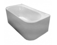 Vernazza 1700 D shape freestanding bath 70mm edges