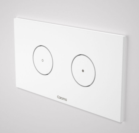 Caroma round D/Flush plate &  buttons chrome