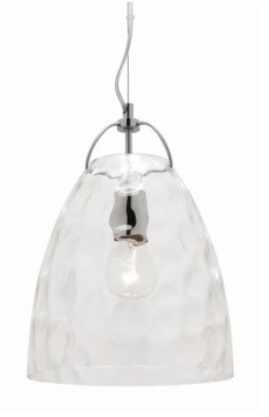 Soprano glass pendant large 1LT clear E27 60W