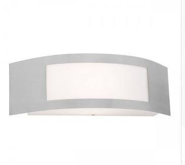 Gus wall light ext plain s/steel E27 IP44