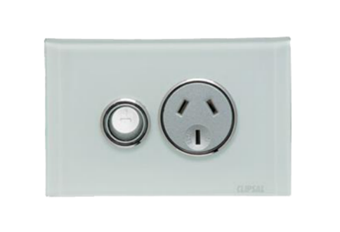 Clipsal Saturn single power outlet