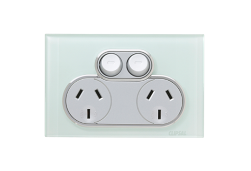 Clipsal Saturn double power outlet