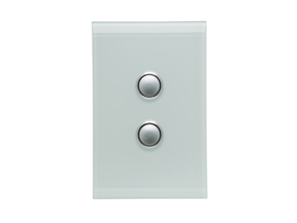 Clipsal Saturn switch 2gang PB LED Ocean mist