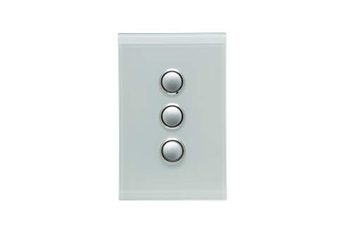 Clipsal Saturn switch 3gang PB LED Ocean mist