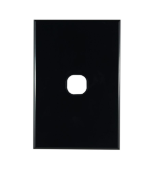 GEO 1gang Grid & Plate slim black