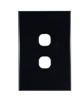 GEO 2gang Grid & Plate slim black